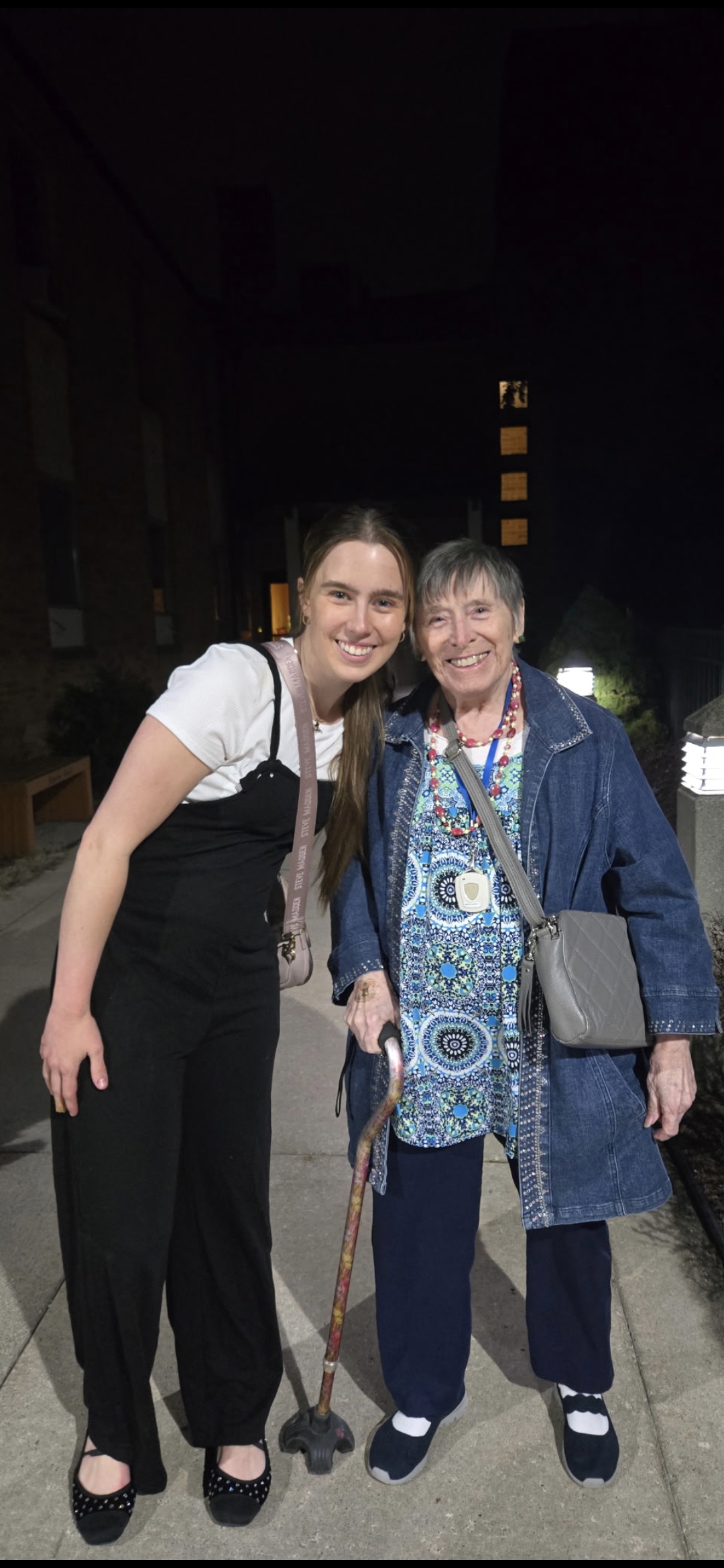 Lexy with a senior resident